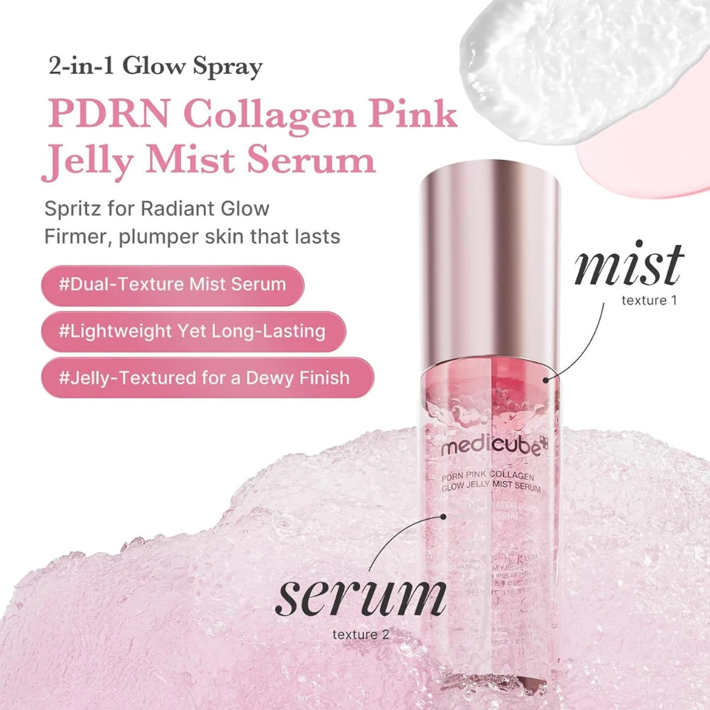 Medicube PDRN Pink Collagen Glow Jelly Mist Serum