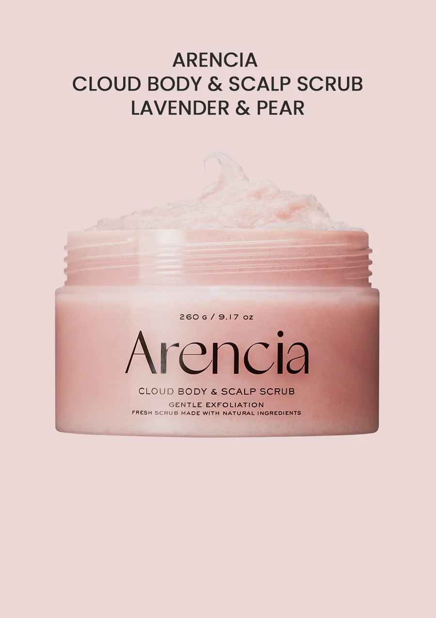 Arencia Cloud Body & Scalp Scrub – Lavender & Pear
