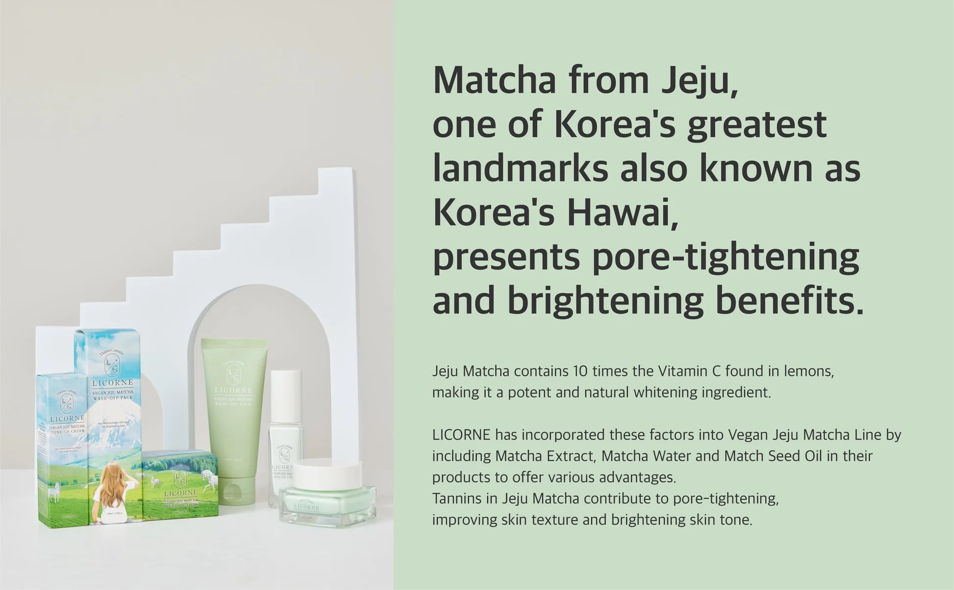 Licorne Vegan Jeju Matcha Tone-up Cream-COOS COSMETICS