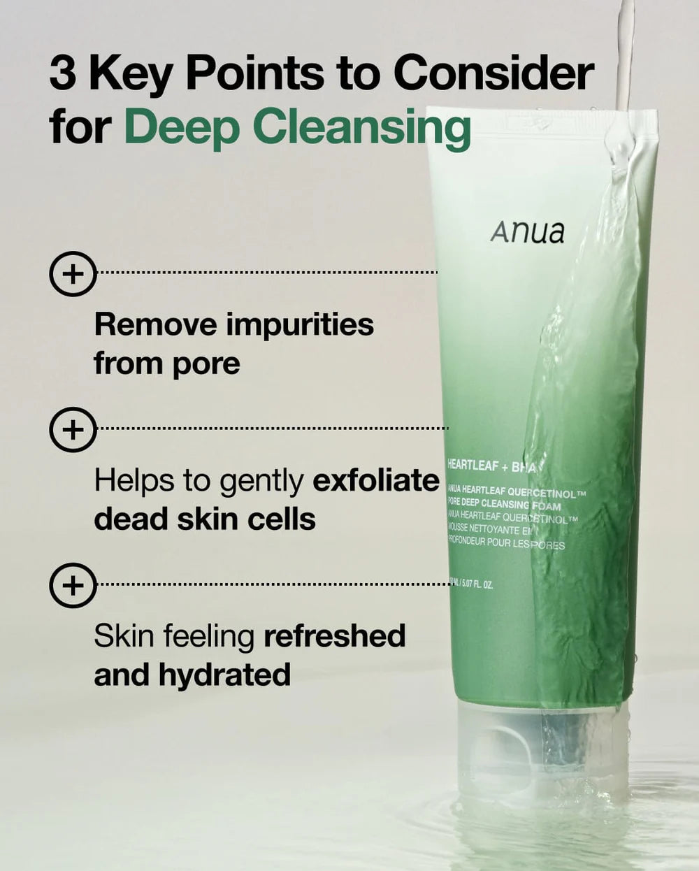 Anua Heartleaf Quercetinol Pore Deep Cleansing Foam