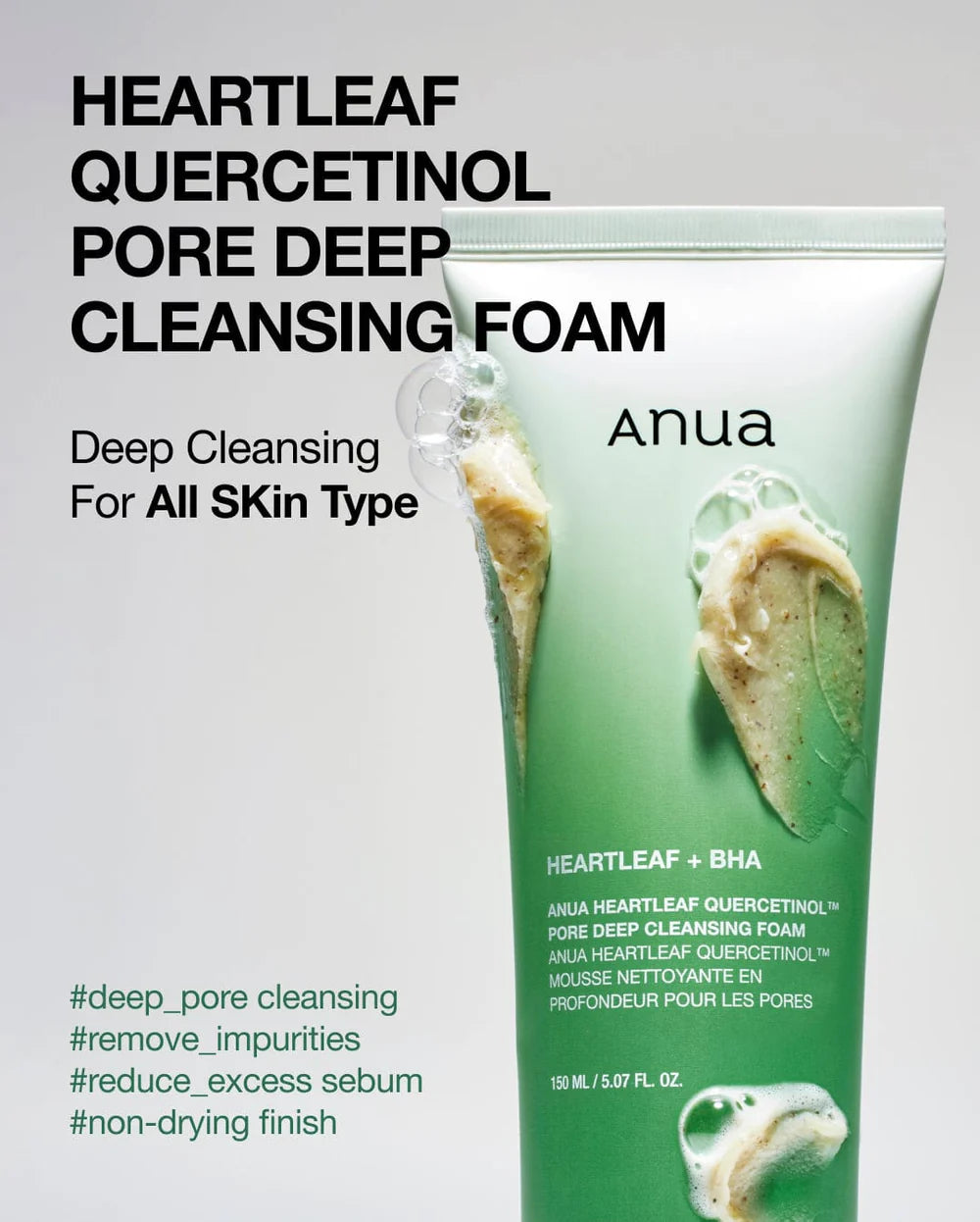 Anua Heartleaf Quercetinol Pore Deep Cleansing Foam