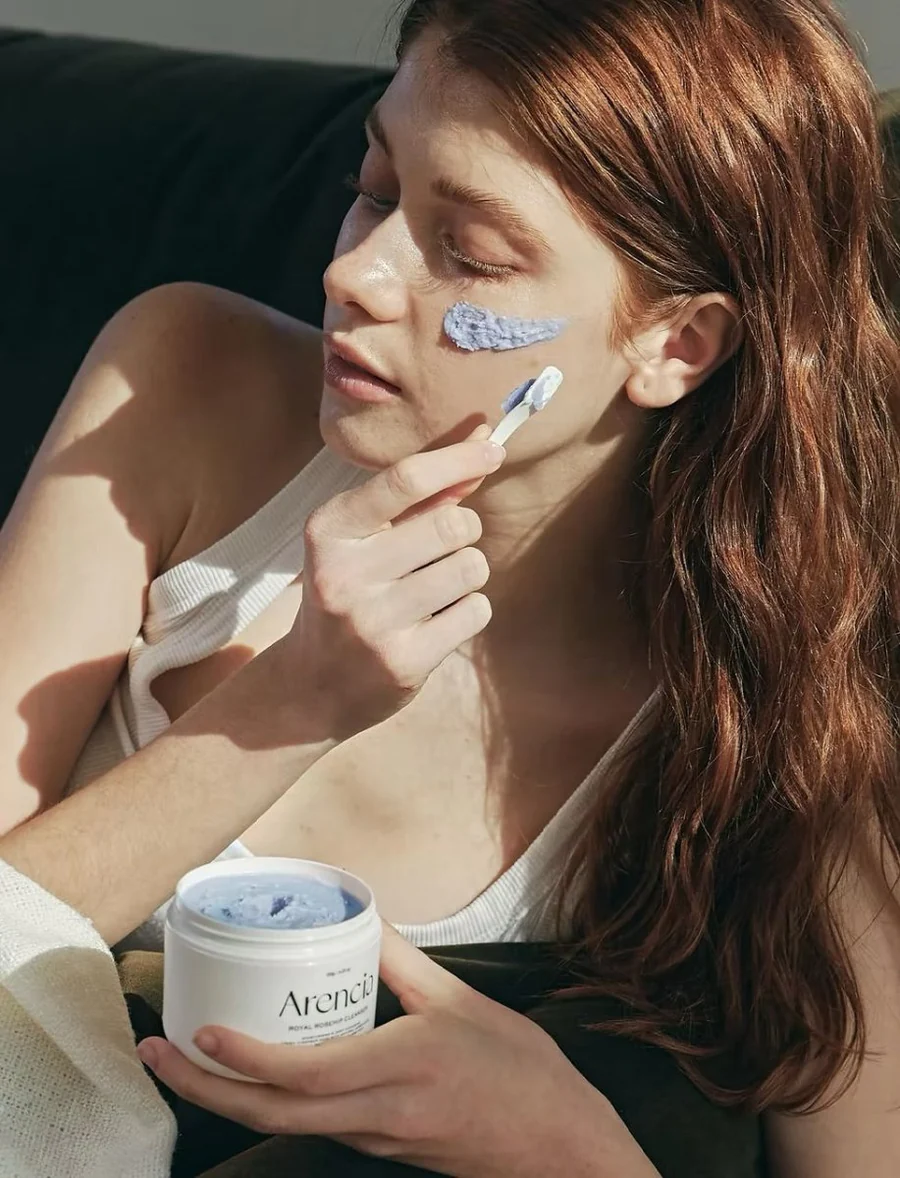 Arencia Fresh Blue Hyssop Rice Mochi Cleanser