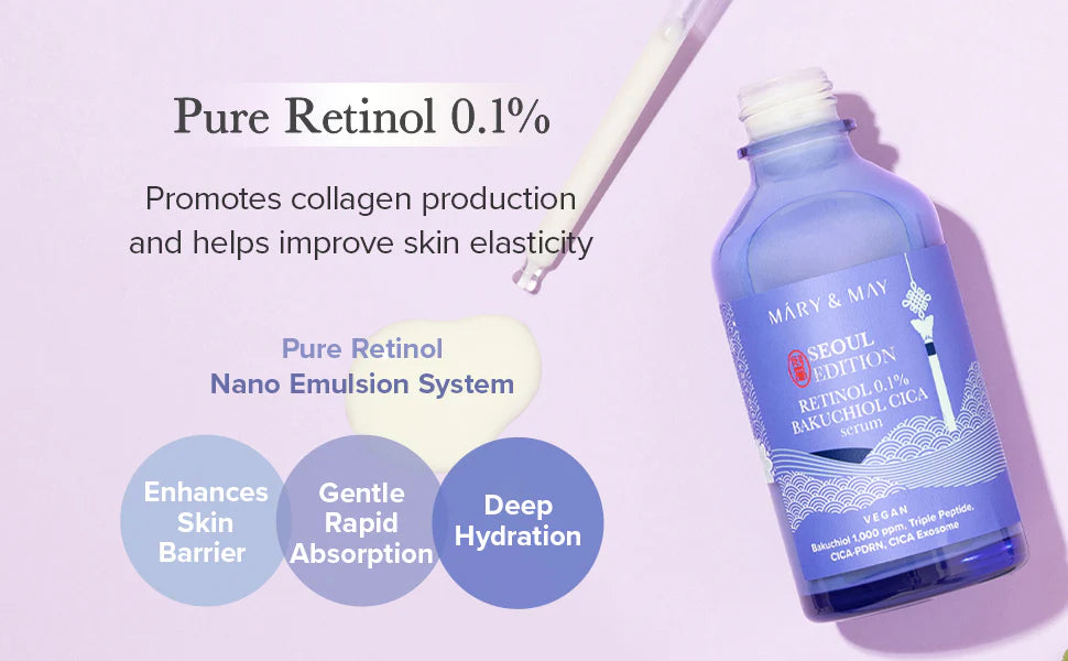 Mary & May SEOUL EDITION Retinol 0.1% Bakuchiol Cica Serum