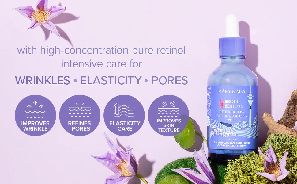 Mary & May SEOUL EDITION Retinol 0.1% Bakuchiol Cica Serum