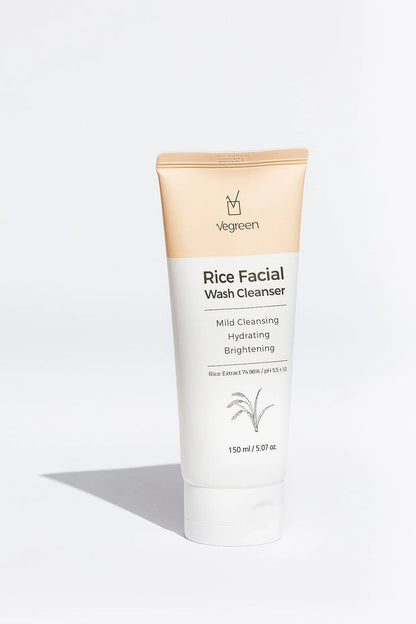 Vegreen Rice Facial Wash Cleanser-COOS COSMETICS